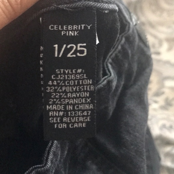 Celebrity Pink All Black Skinny Jeans - Picture 4 of 4